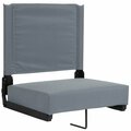 Flash Furniture XU-STA-GY-GG Grandstand Gray Ultra-Padded Bleacher Comfort Seat 354XUSTAGYGG